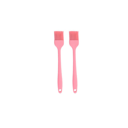 JYYHSF silicone brush for BBQ pink 2pc enables smooth sauce application during grilling.