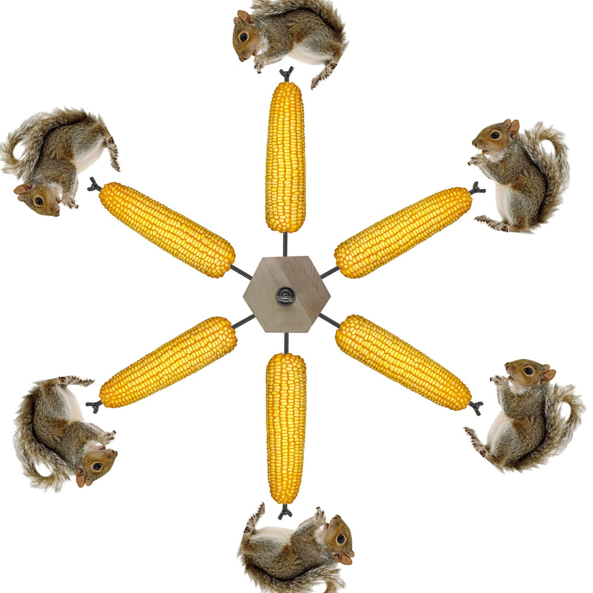 JZDF Windmill Squirrel Feeder assembly shows sturdy parts and easy setup.