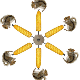 JZDF Windmill Squirrel Feeder assembly shows sturdy parts and easy setup.