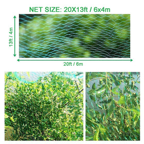 JZGEL garden netting made of polyethylene with a strong weave resists tearing.