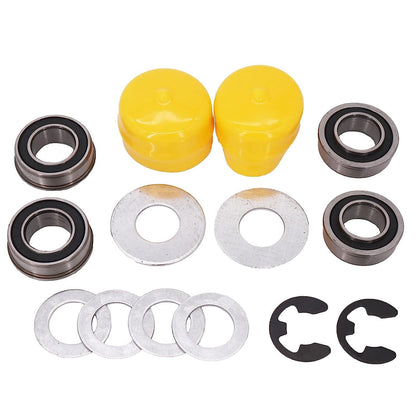 JZGRDN front wheel bearing conversion kit components laid out for maintenance