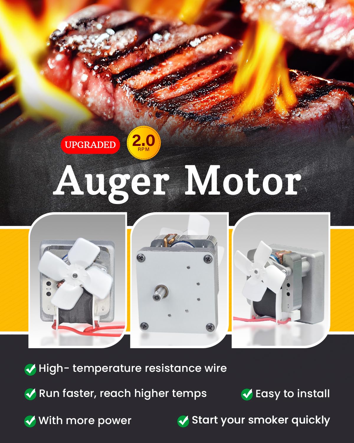 JZW-Shop induction fan kit for Traeger and Pit Boss enhances smoke circulation