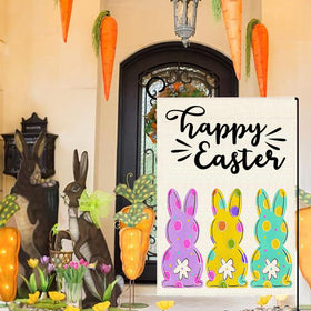 JZWEIXIA Easter garden flag 12x18-inch size fits standard stands.