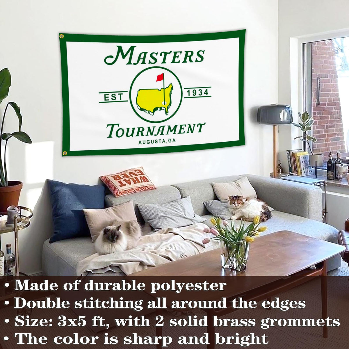 JZYIZYU golf flag bedroom decor adds playful vibe to wall or desk.