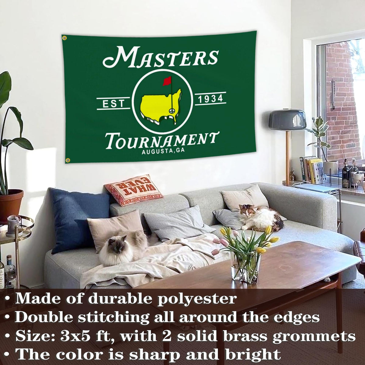 JZYIZYU masters golf poster flag for stylish room decor