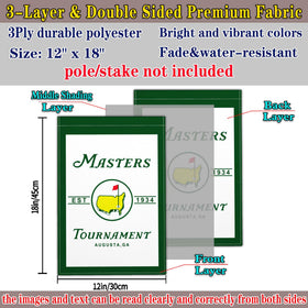 Masters-themed flag by JZYIZYU suits decks, patios, lawns, and campsites.