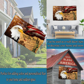 JZYIZYU We The People flag with double-sided print for visibility from both sides.