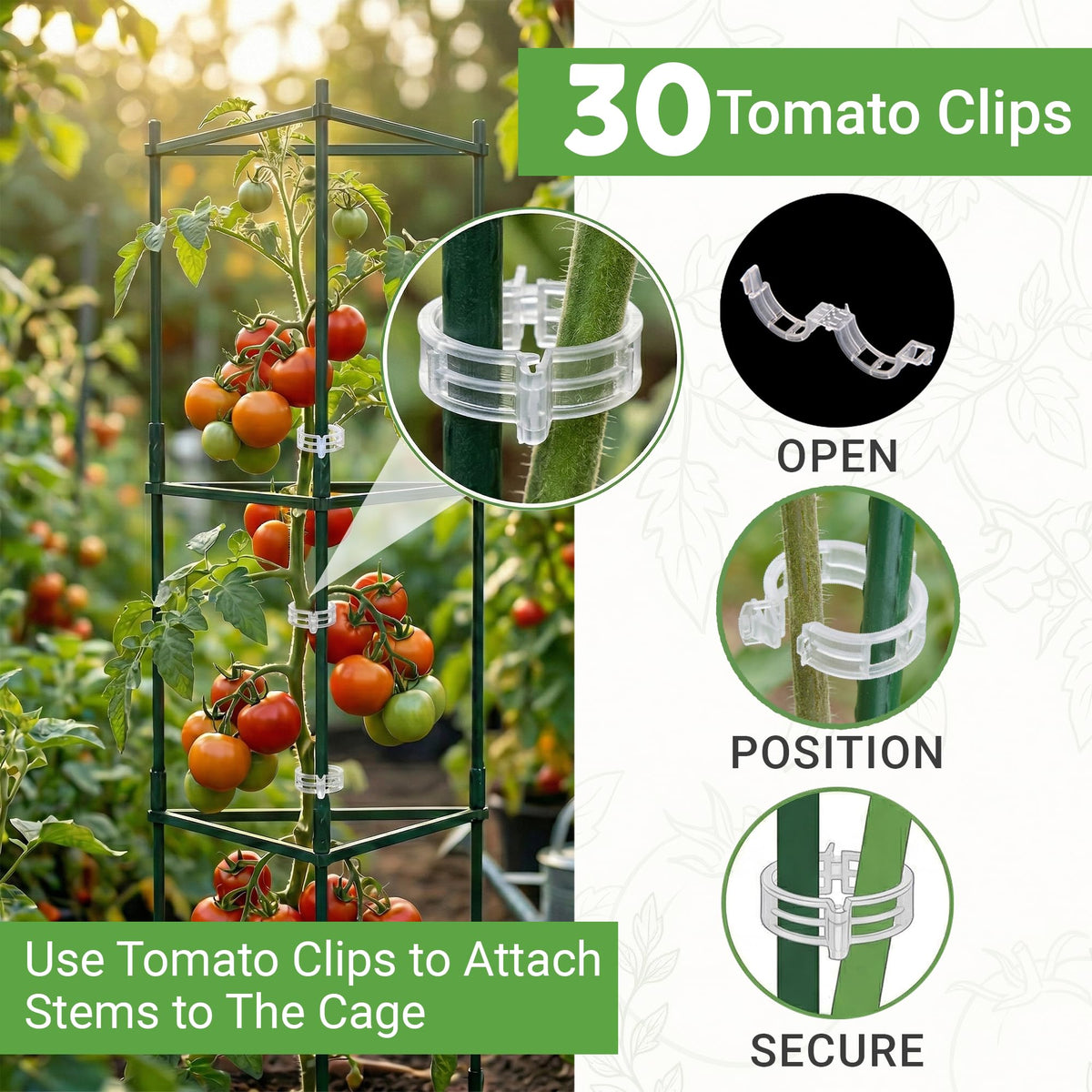K-Brands snap-on adjustable clips adapt as plants grow