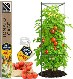 K-Brands Tomato Cage 48-inch tall provides sturdy vertical support for tall plants.