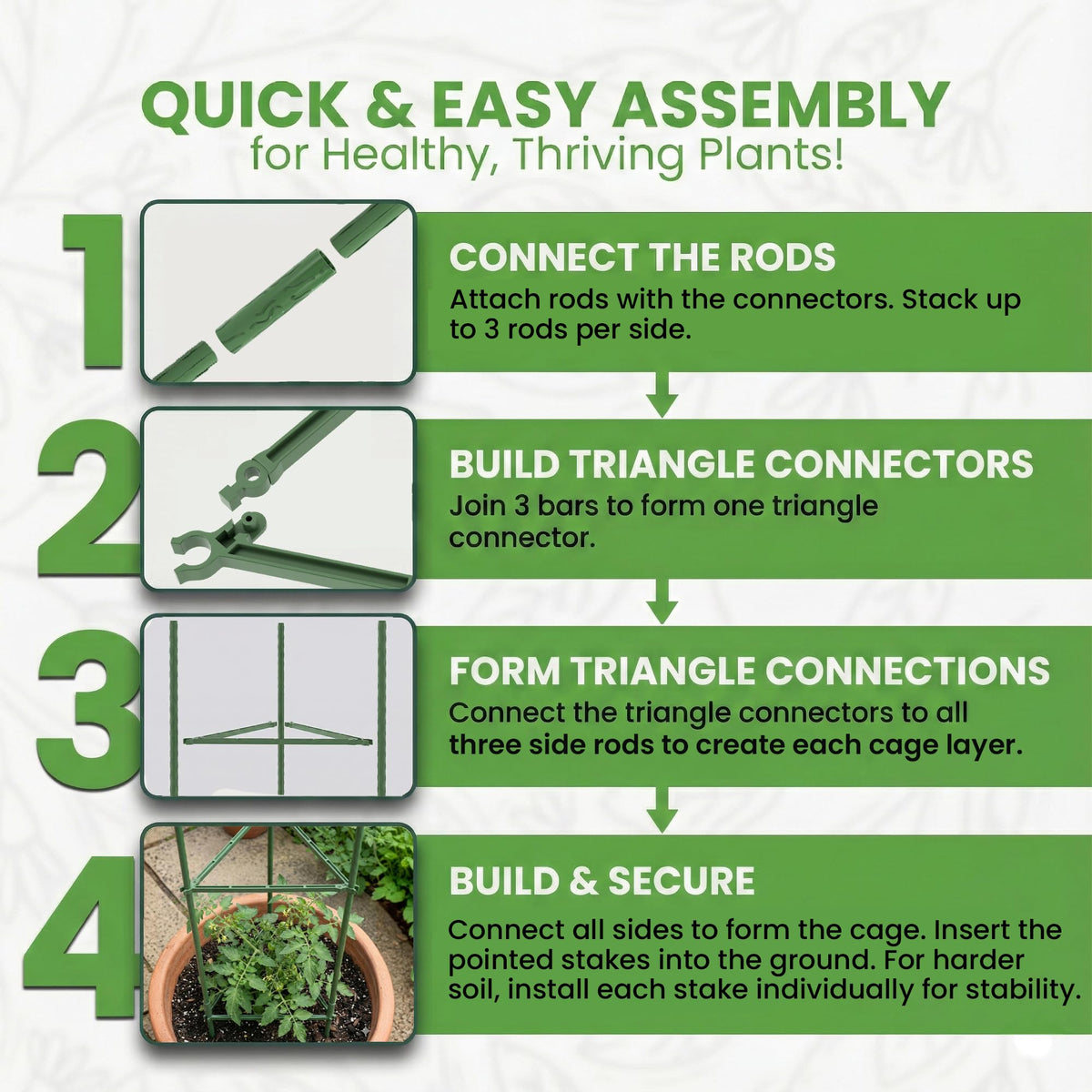 K-Brands Tomato Cage accommodates climbing plants like beans and roses.