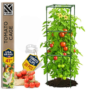 K-Brands Tomato Cage Square 41-inch assembled for sturdy vertical growth