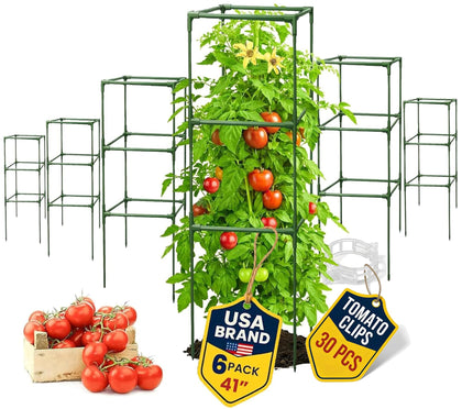 K-Brands Tomato Cage Square 41in assembled for sturdy plant support.