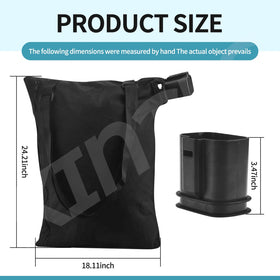 KINTLE leaf bag zipper opening demonstrates easy leaf release after use.