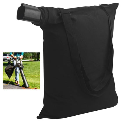 KINTLE shoulder bag for Leaf Blower Vacuum, side view, easy leaf collection.