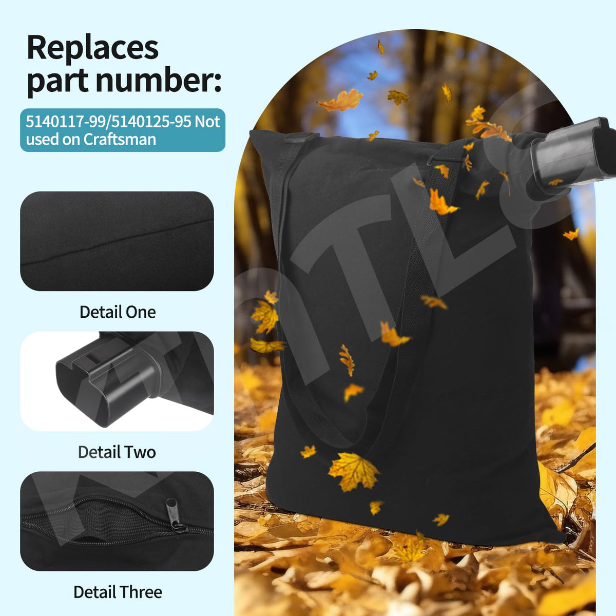 KINTLE shoulder strap feature enables comfortable carrying during yard cleanup.