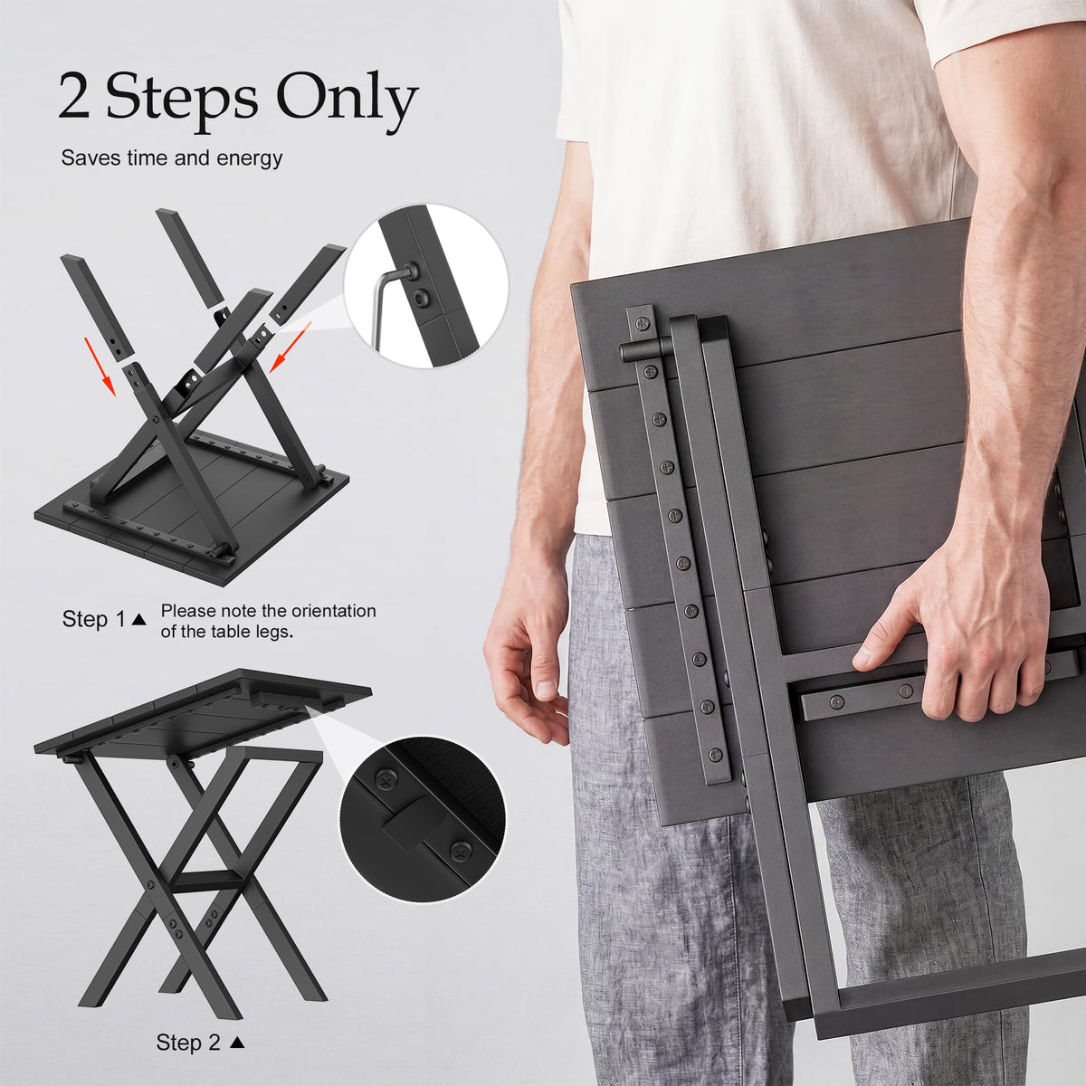 KAAPSAM folding end table multiuse for indoor outdoor use
