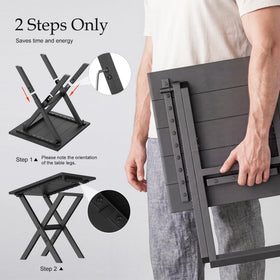 KAAPSAM folding end table multiuse for indoor outdoor use