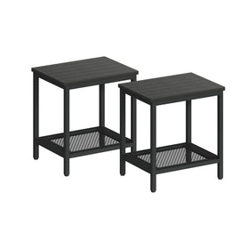 KAAPSAM rectangular outdoor side table with storage keeps essentials close outdoors.
