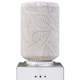 KABAKE 5 gallon water bottle cover protects against dust while blending with beige décor.