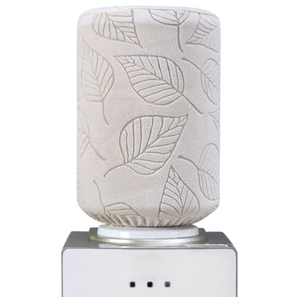KABAKE 5 gallon water bottle cover protects against dust while blending with beige décor.