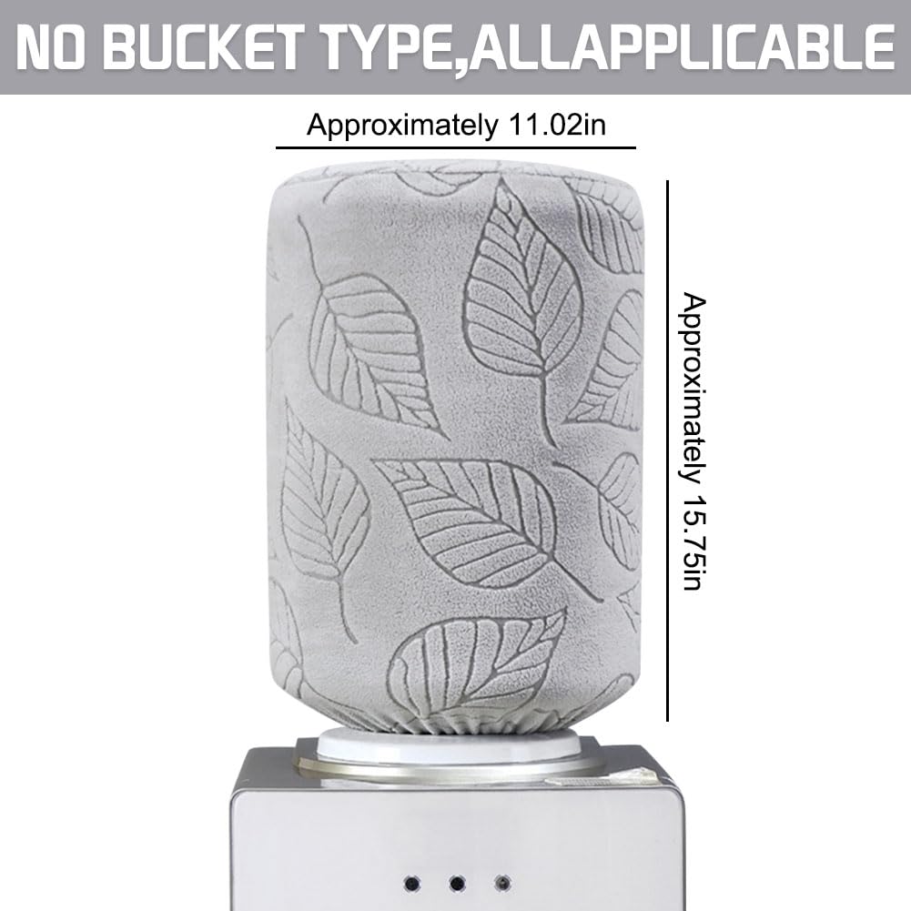 KABAKE water dispenser barrel dust cover with leaf pattern adds subtle decor.