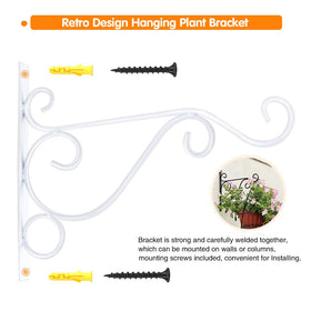 KABB black powder-coated planter hook resists rust and weathering