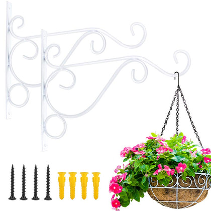 KABB hanging plant bracket close-up showing durable iron design for outdoor walls