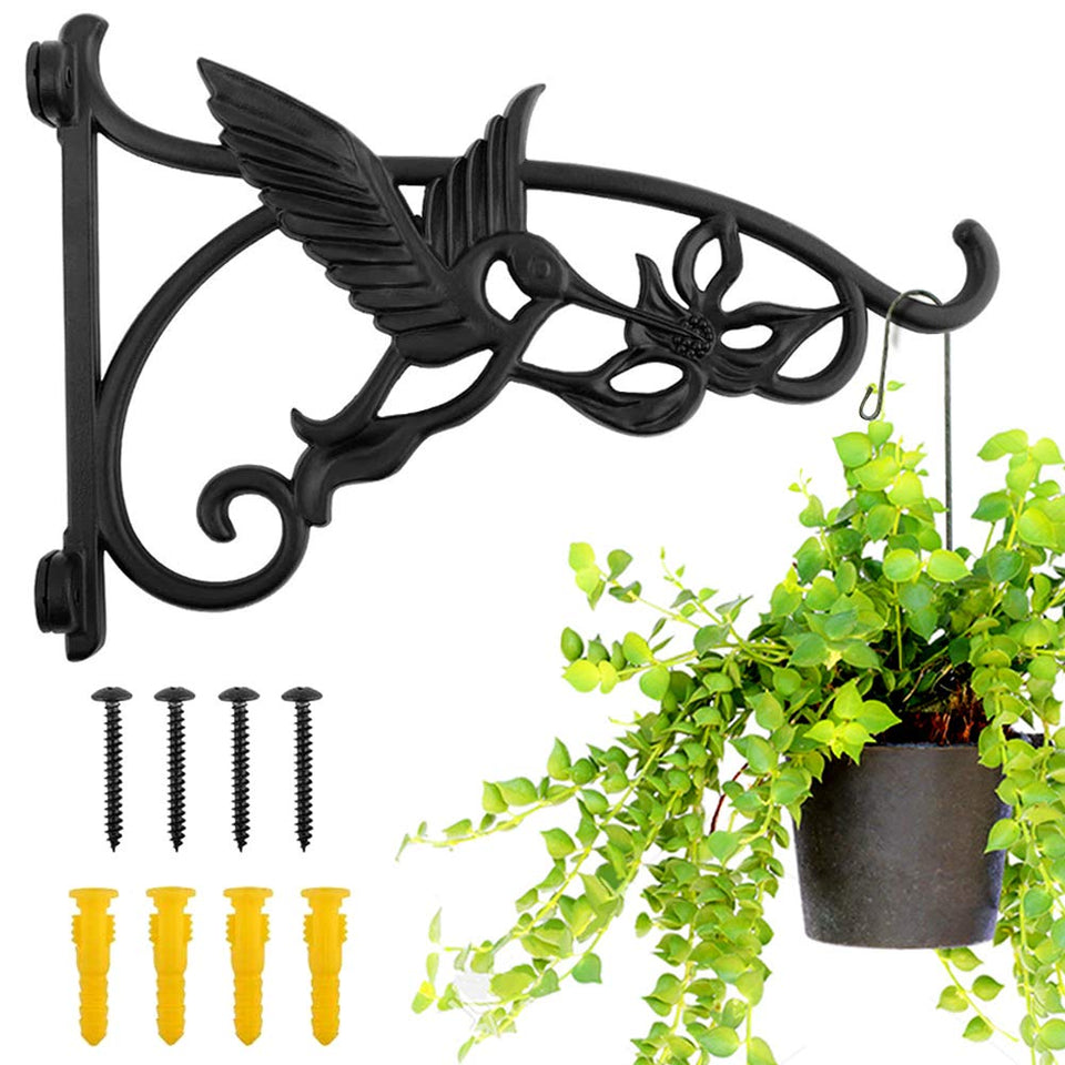 KABB heavy-duty 13-inch iron wall mount bracket for pots and lanterns