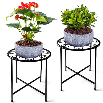 KABB monstera motif metal plant stand enhances indoor decor.