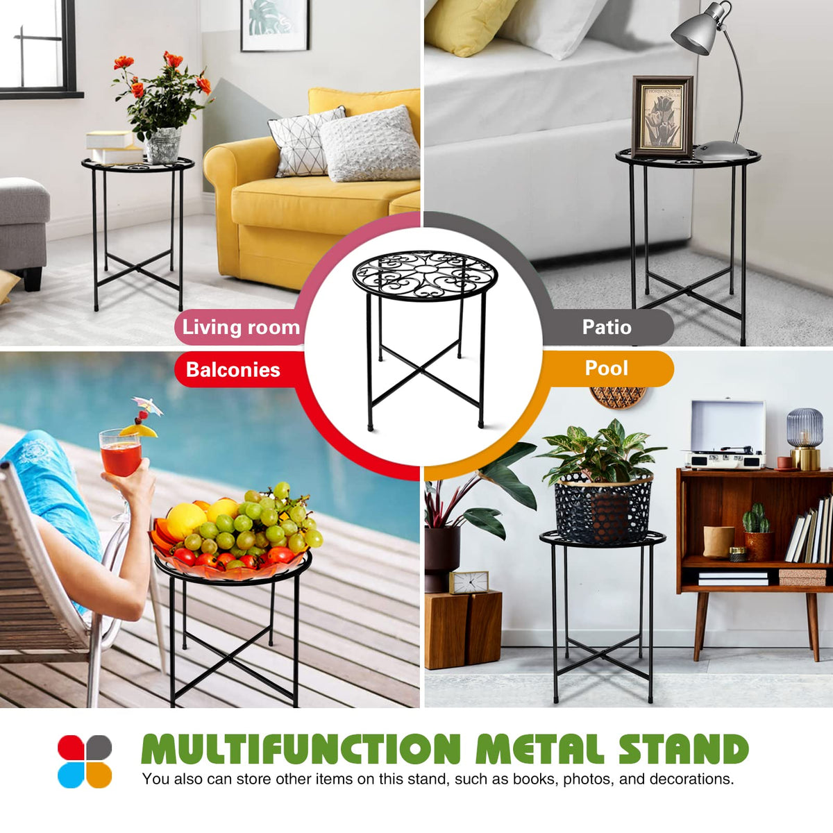 KABB set of two plant stands ships ready for display.