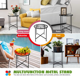KABB set of two plant stands ships ready for display.