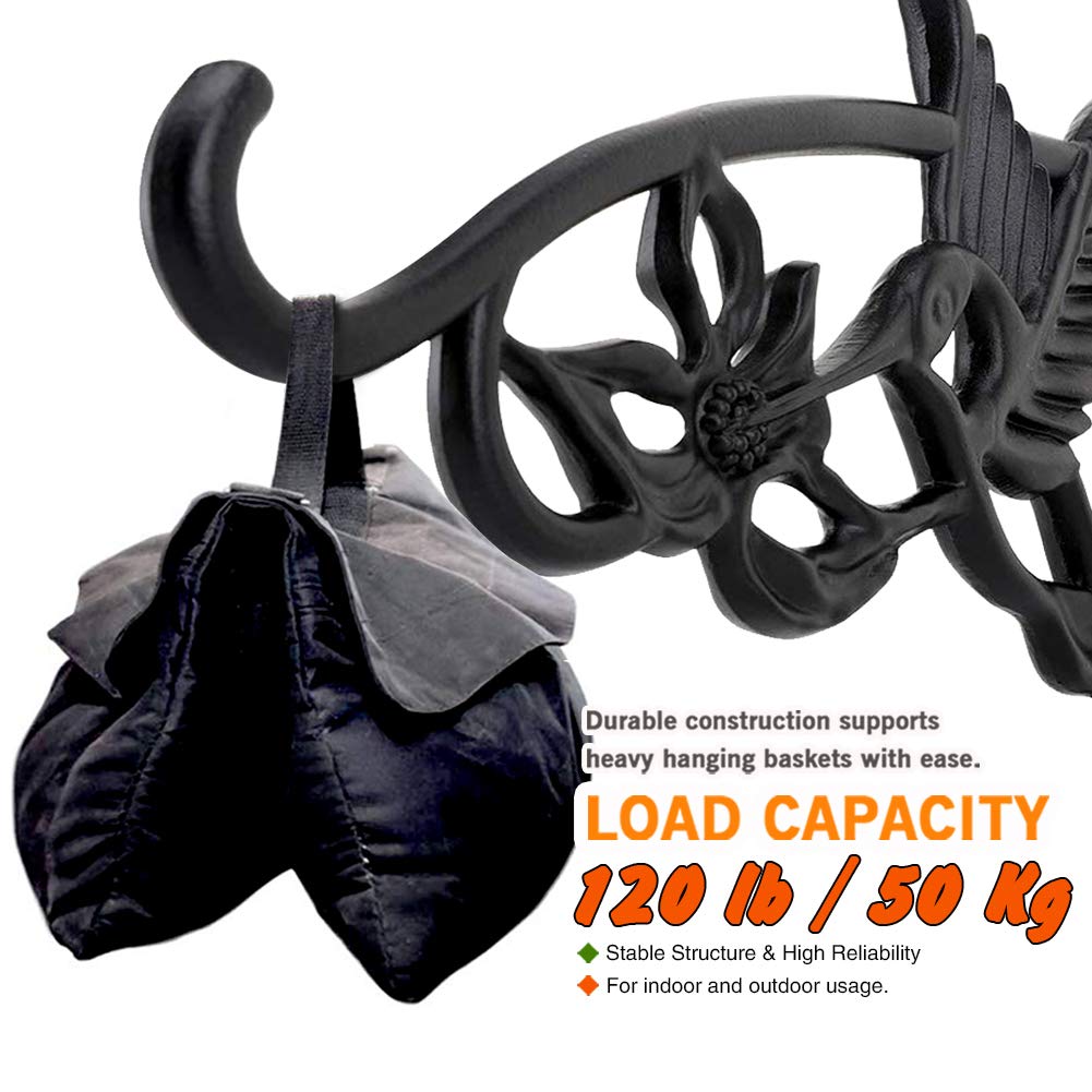 Rust-resistant iron bracket with screws for indoor outdoor mounting