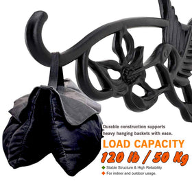 Rust-resistant iron bracket with screws for indoor outdoor mounting