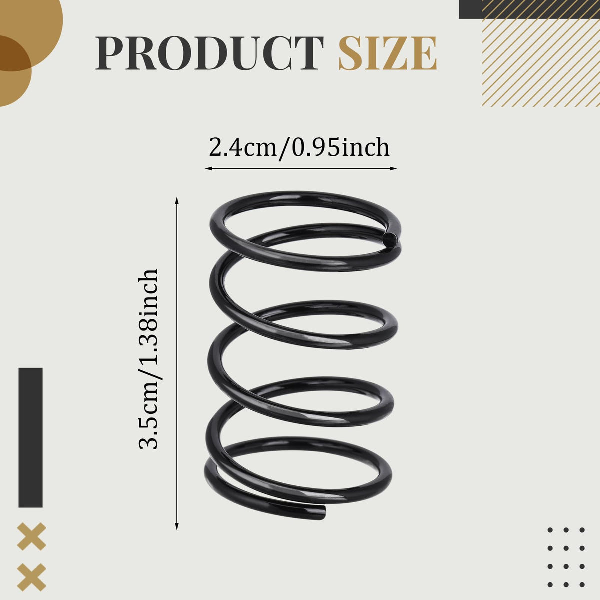 Kaberalty KST1124B-03 spring coil close-up, rust-resistant steel.