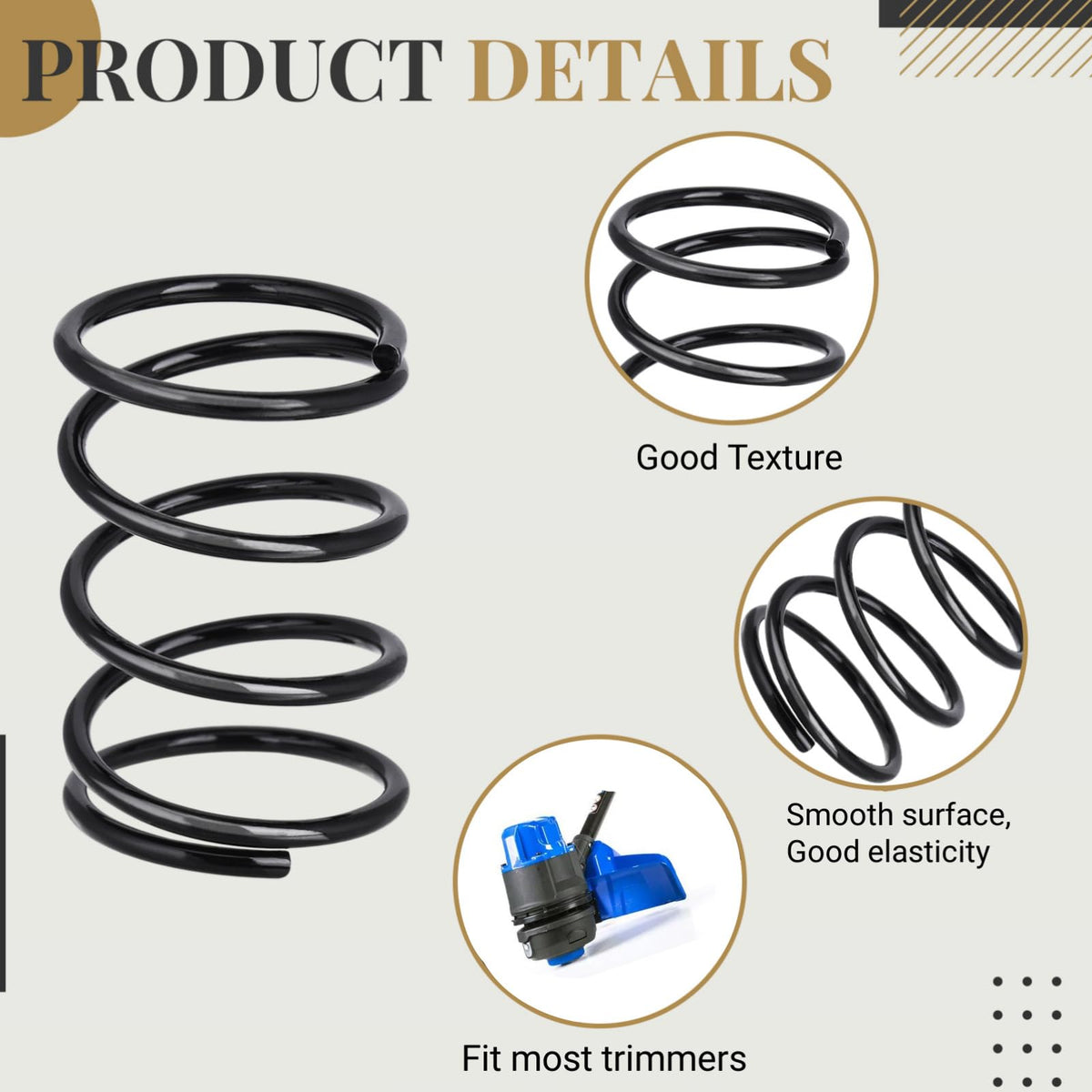 Kaberalty KST2024A-03 spring close-up, high elasticity for longevity.