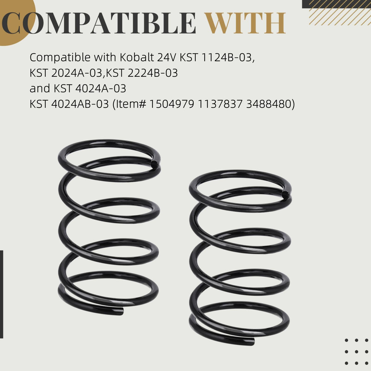 Kaberalty KST2224B-03 spring close-up, maintains tension during use.