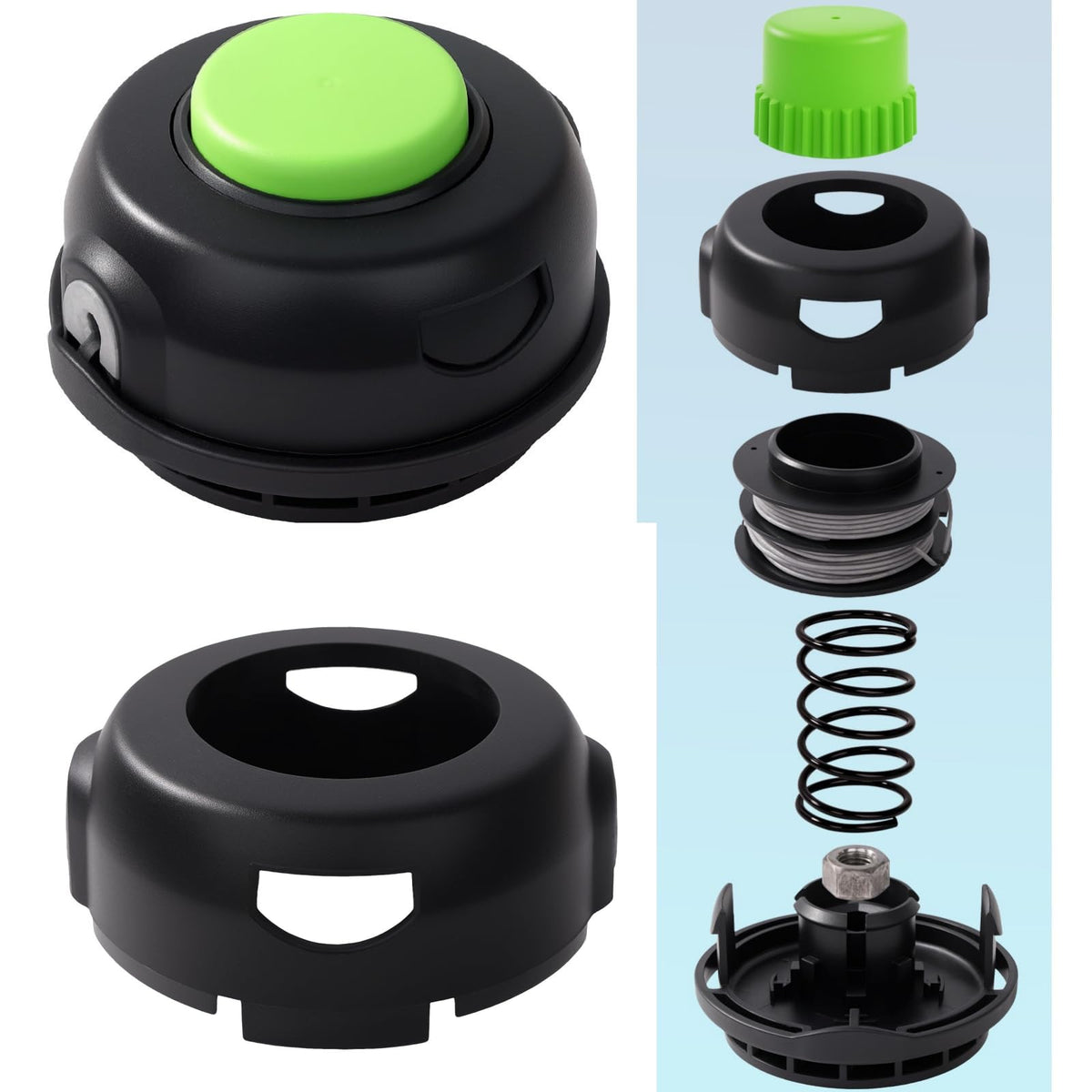 Kaberalty SB00L00 spring close-up highlights durable steel construction.