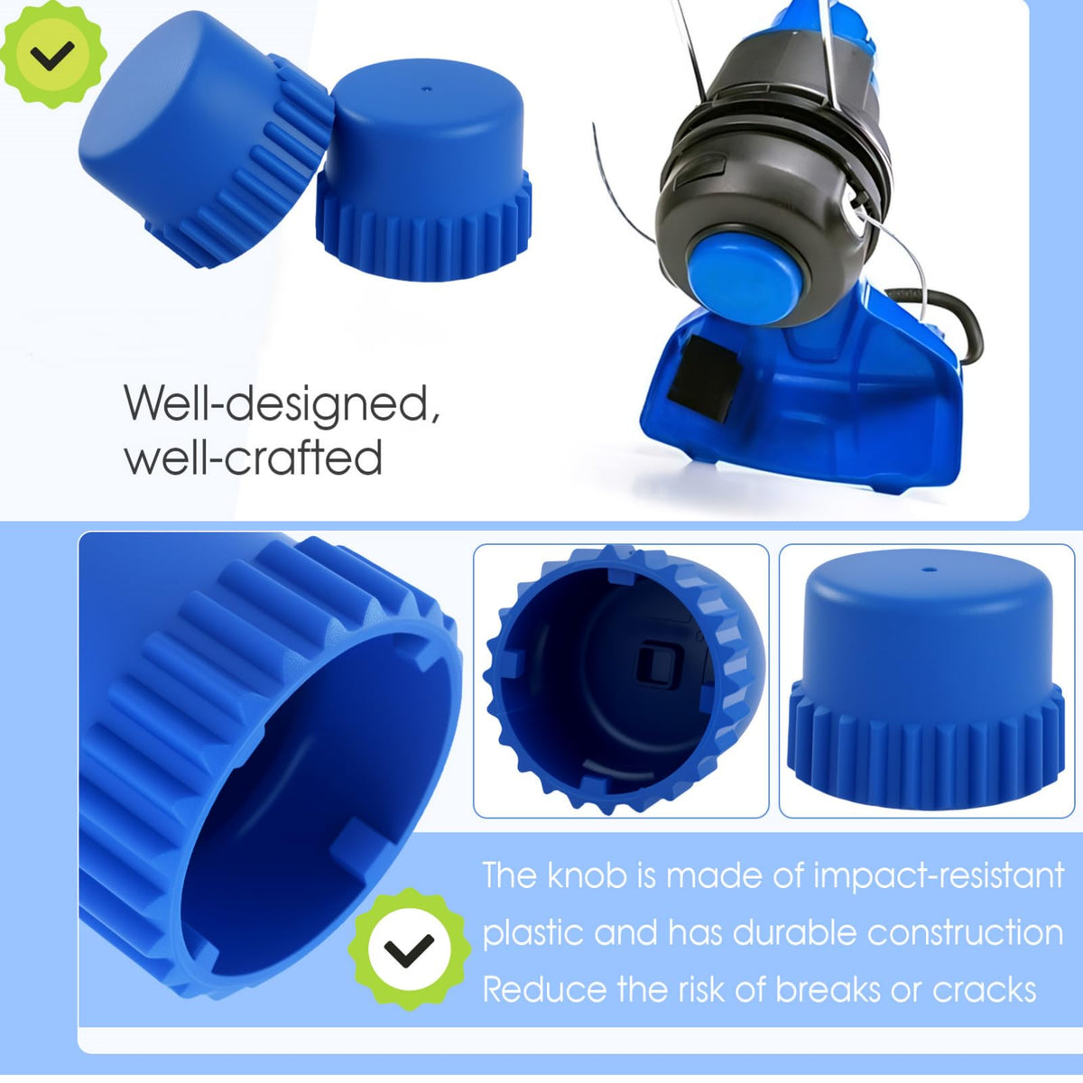 Kaberalty UV-resistant bump knob 2906603 withstands outdoor use