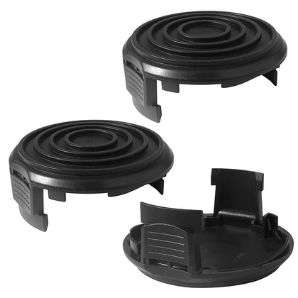 Kaberalty WA0037 spool cap cover front view, compatible with Worx trimmers, keeps line secure.