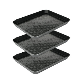 Kabquluz 3pc boot tray set demonstrates mud containment at entryway