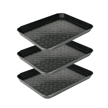 Kabquluz 3pc boot tray set demonstrates mud containment at entryway