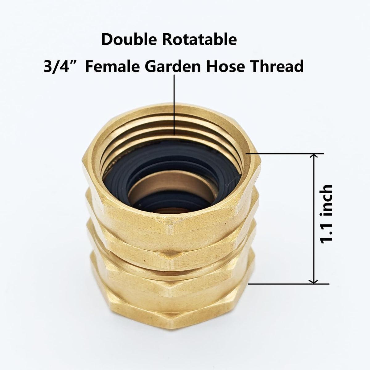 Kabter 3-4 inch GHT female-to-female connector demonstrating secure, durable connections