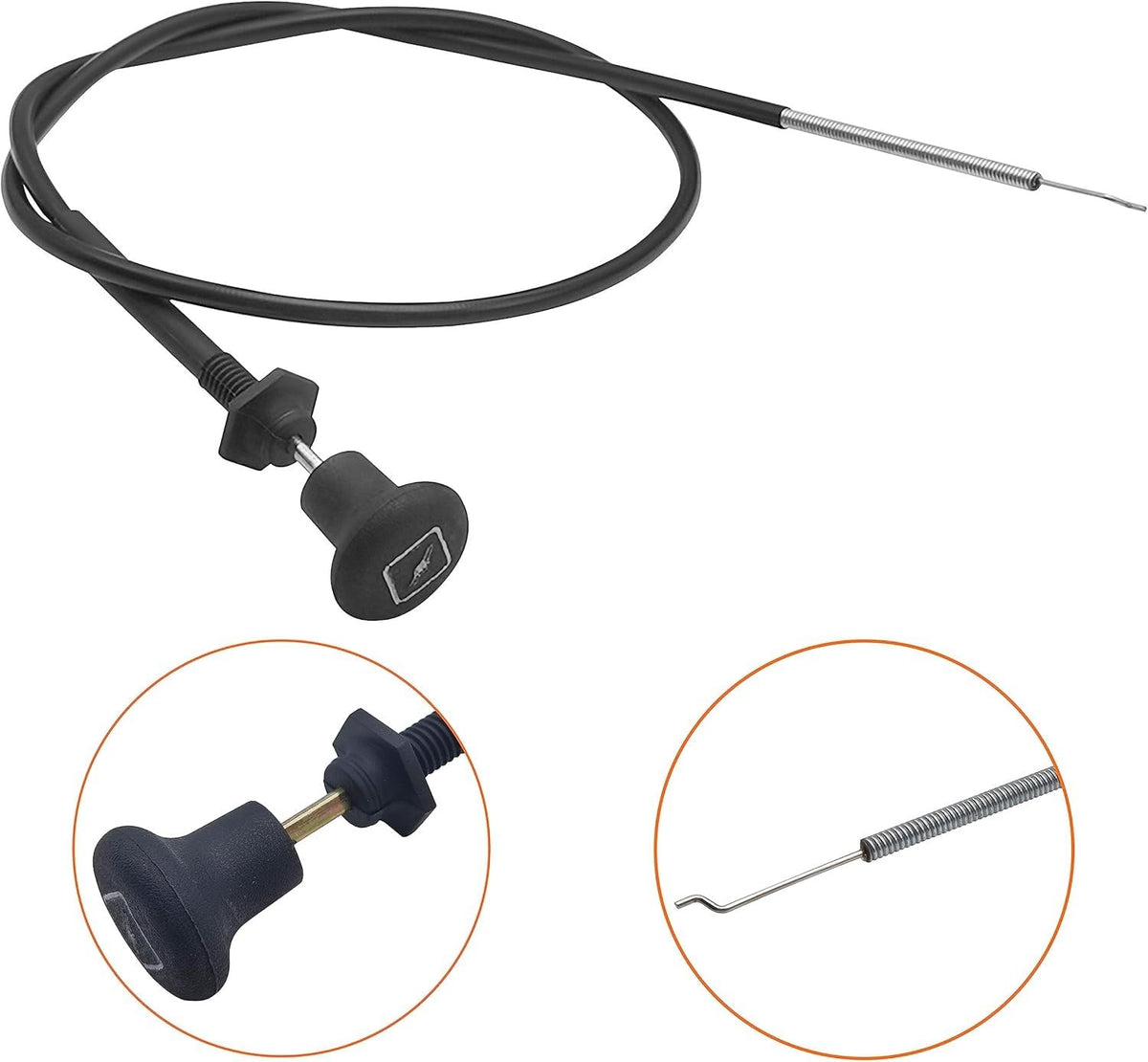 Kacarber 946-04214 choke cable installation step demonstrates easy fit.