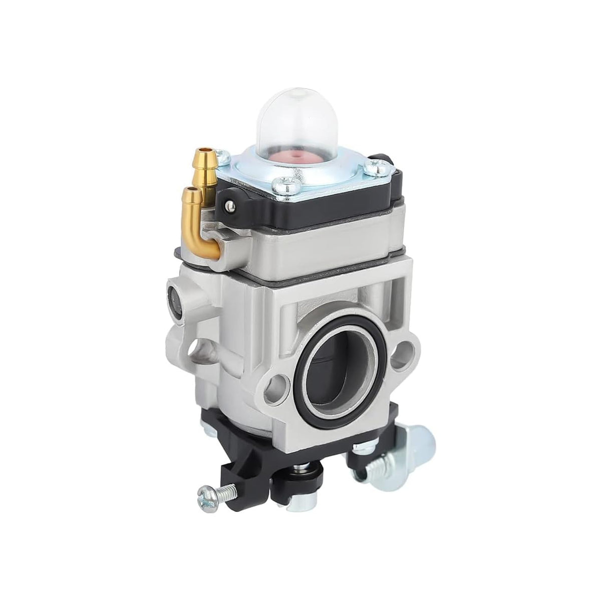 Kacarber carburetor 33cc MC33, side view shows secure fuel connection for steady operation