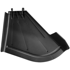 Kacarber Raptor SDX flip-up deflector improves airflow during mowing.