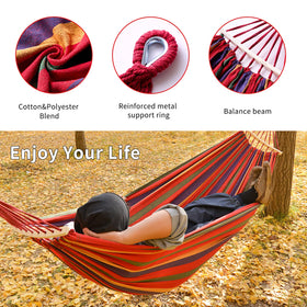 KACHUAN BEAR hammock secured with tree straps for quick, mess-free setup.