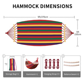 KACHUAN BEAR hammock offers versatile usage for camping, backyard, or patio.