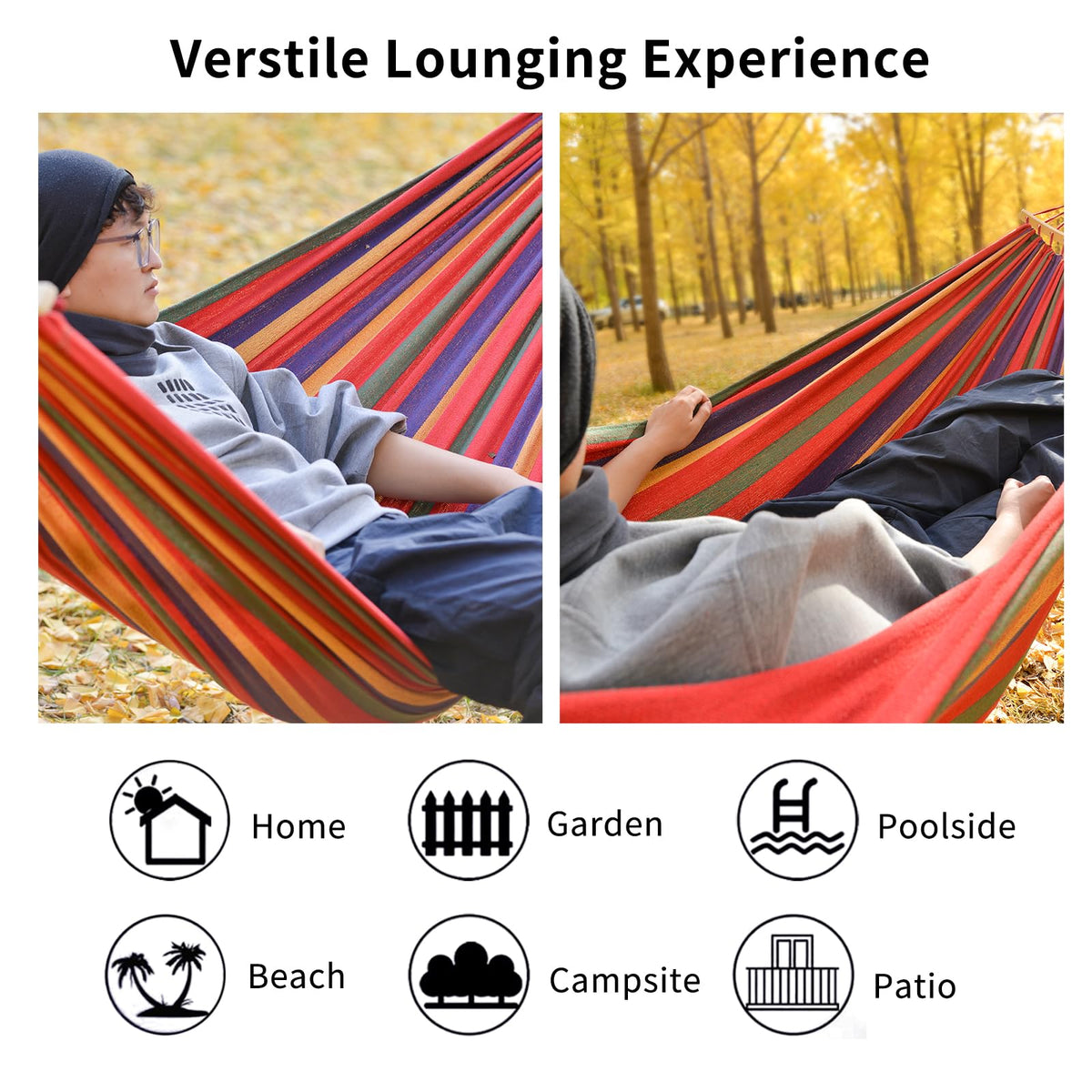 KACHUAN BEAR hammock uses weather-resistant fabric for outdoor comfort.