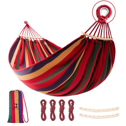 KACHUAN BEAR hammock with wooden rods for stable shape and added comfort.