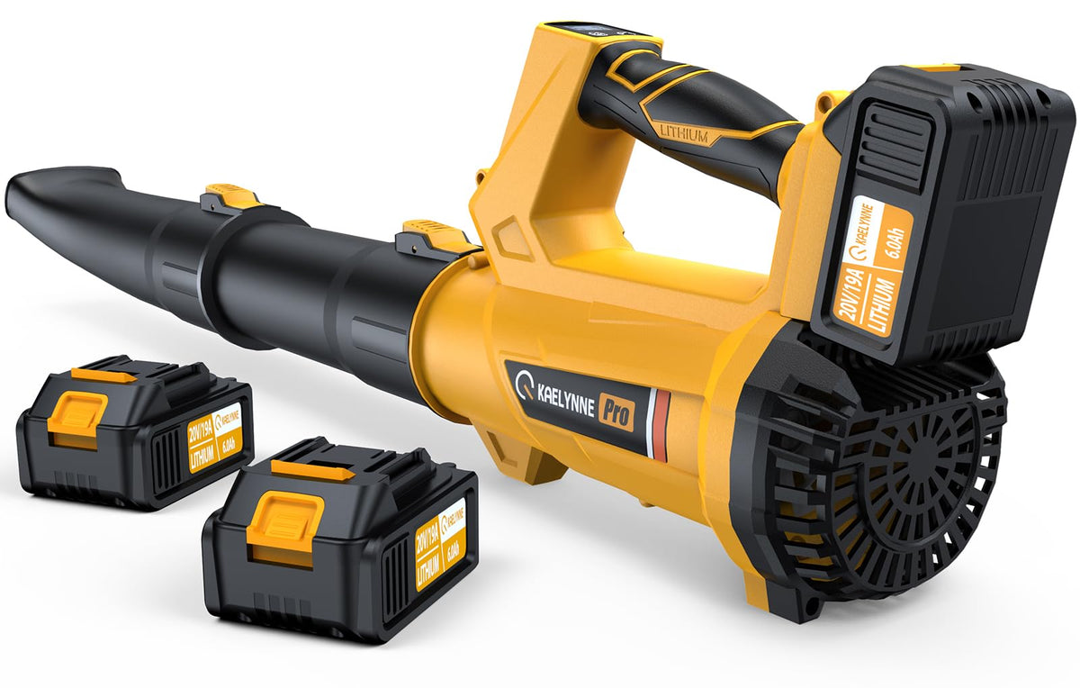 Kaelynne leaf blower front view for easy yard cleanup with cordless convenience.